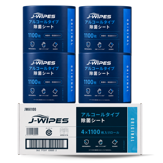 J-WIPES ORIGINAL アルコール除菌シート（1100枚×4ロール）
